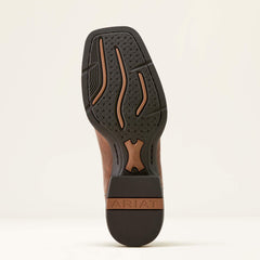 Sport Western Wide Square Toe Cowboy Boot Men - DARK TAN