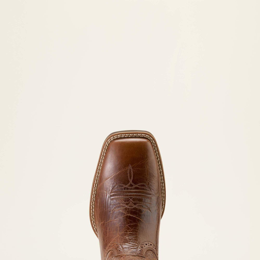 Sport Western Wide Square Toe Cowboy Boot Men - DARK TAN