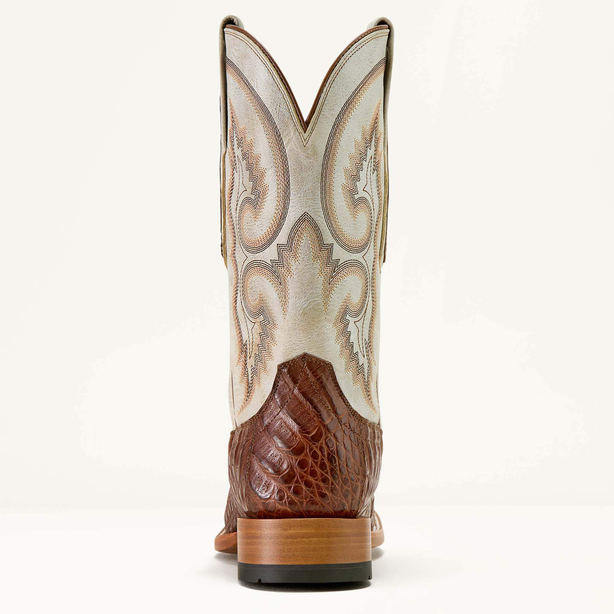 Classic Callen Wide Square Toe Western Boot Men - WHISKEY CAIMAN BELLY/WARM TAUPE