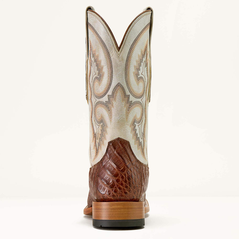 Classic Callen Wide Square Toe Western Boot Men - WHISKEY CAIMAN BELLY/WARM TAUPE