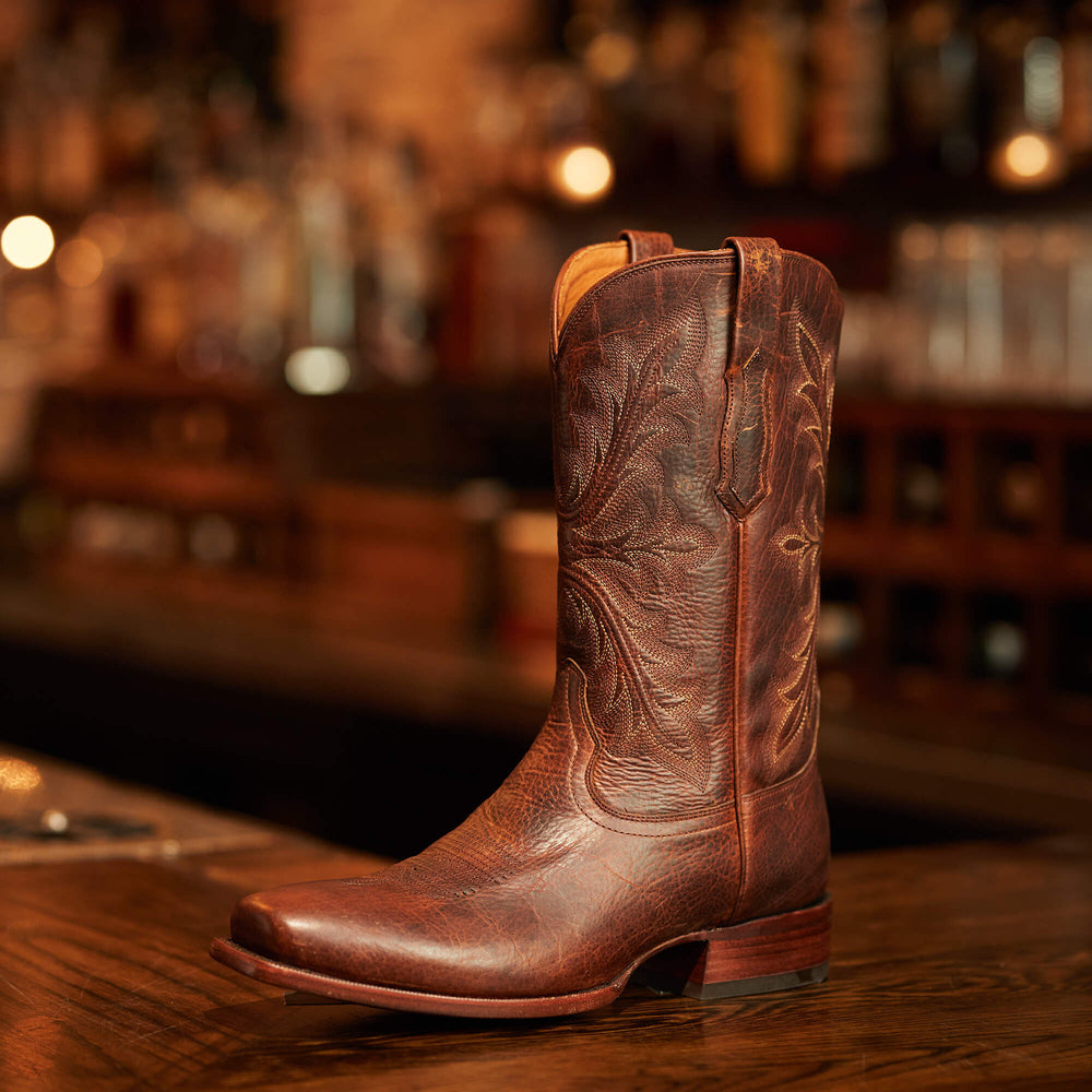 Bench Made Stilwell Cowboy Boot Men - SADDLE BROWN BISON