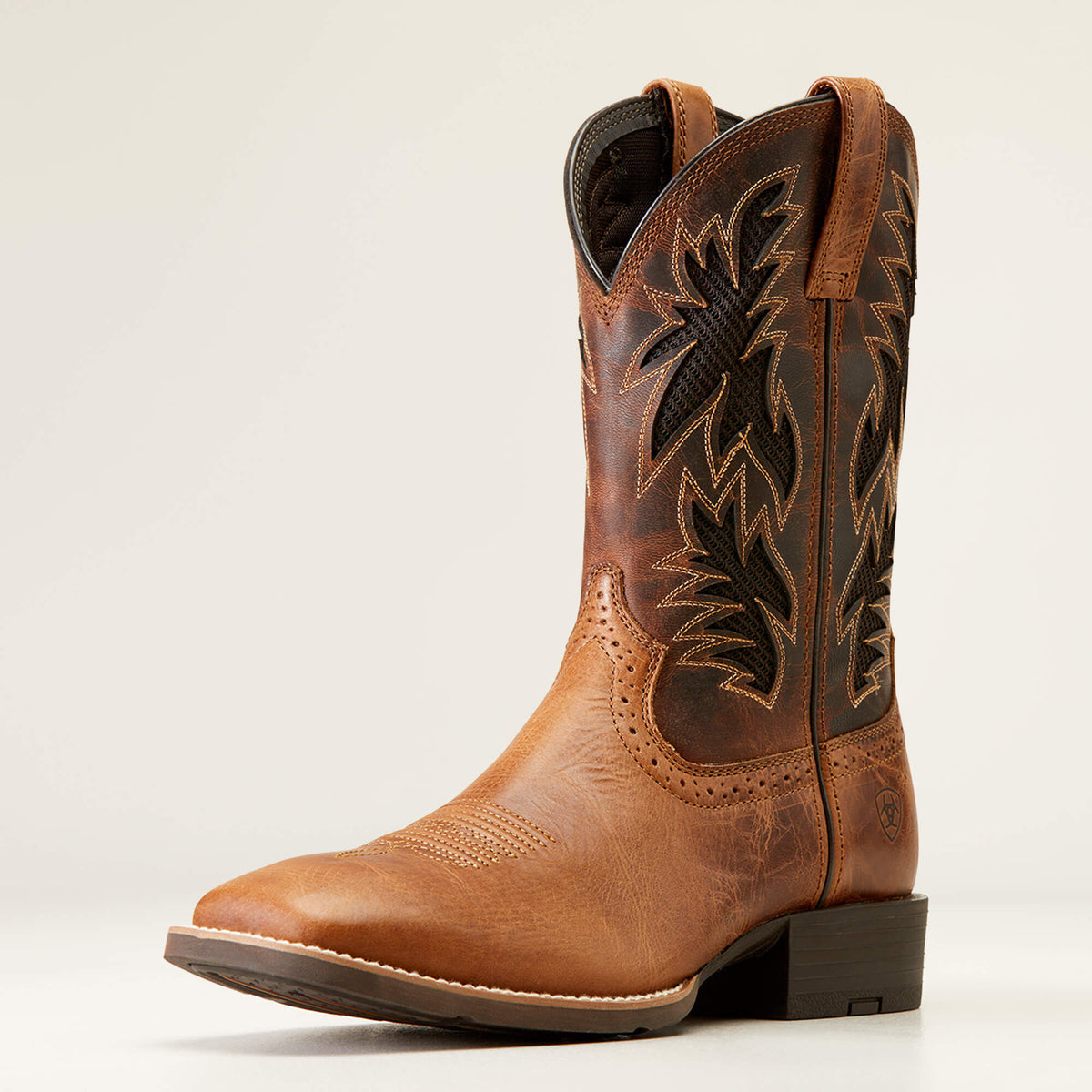 Sport Cool VentTEK Cowboy Boot Men - DARK TAN/TWO TONE TAN