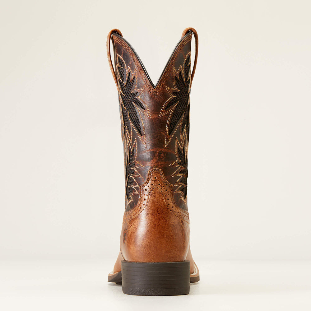 Sport Cool VentTEK Cowboy Boot Men - DARK TAN/TWO TONE TAN