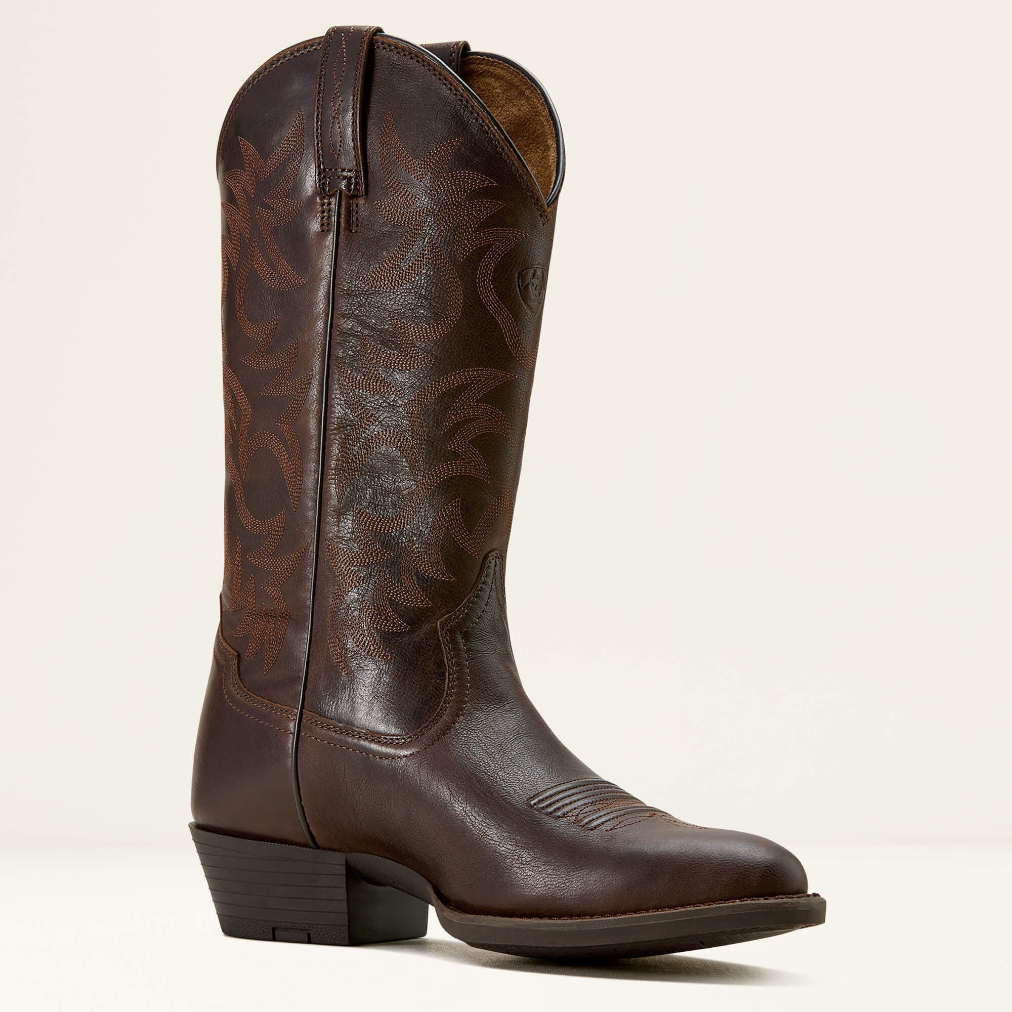 Heritage R Toe Western Boot Men - BURNISHED CHOCOLATE