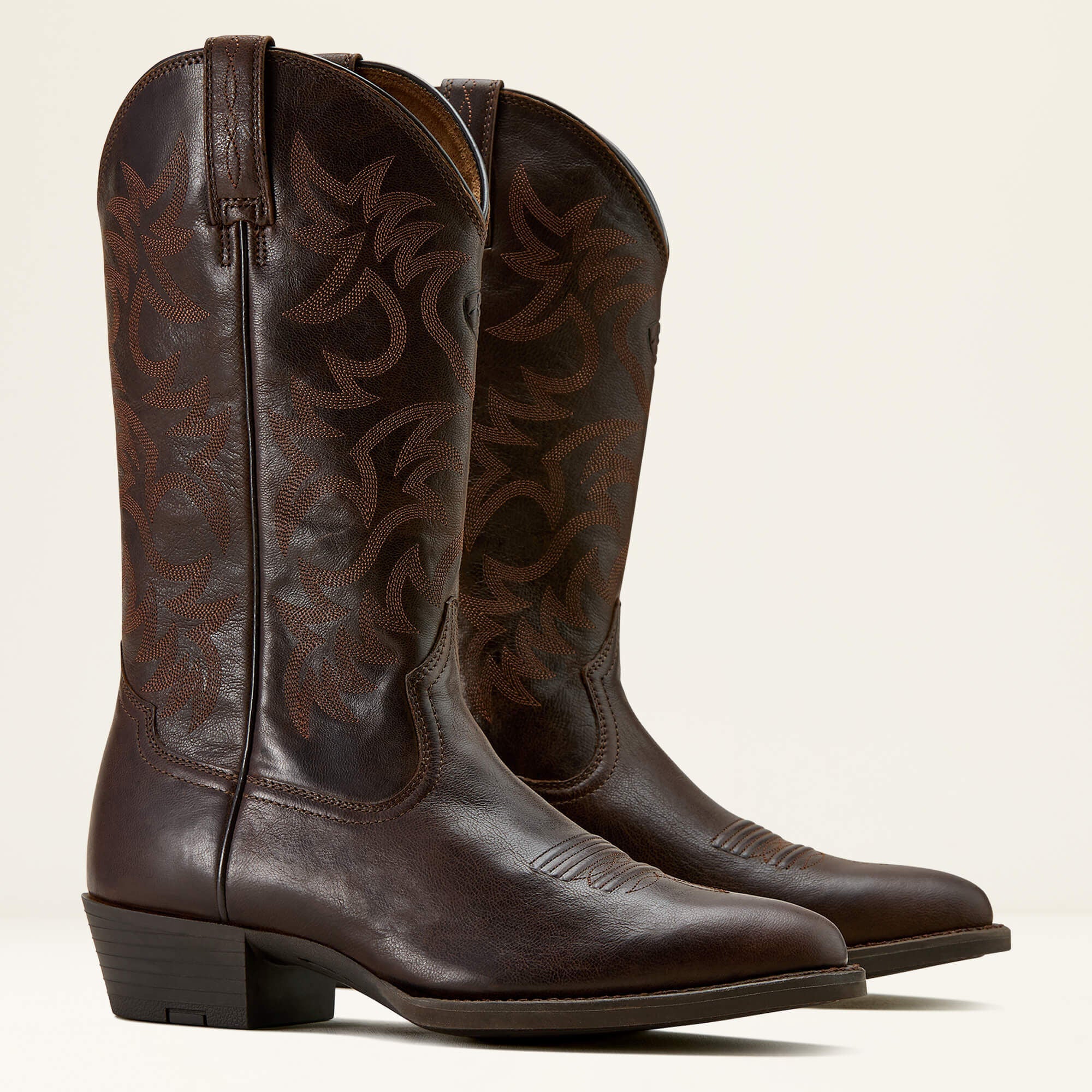 Heritage R Toe Western Boot Men - BURNISHED CHOCOLATE