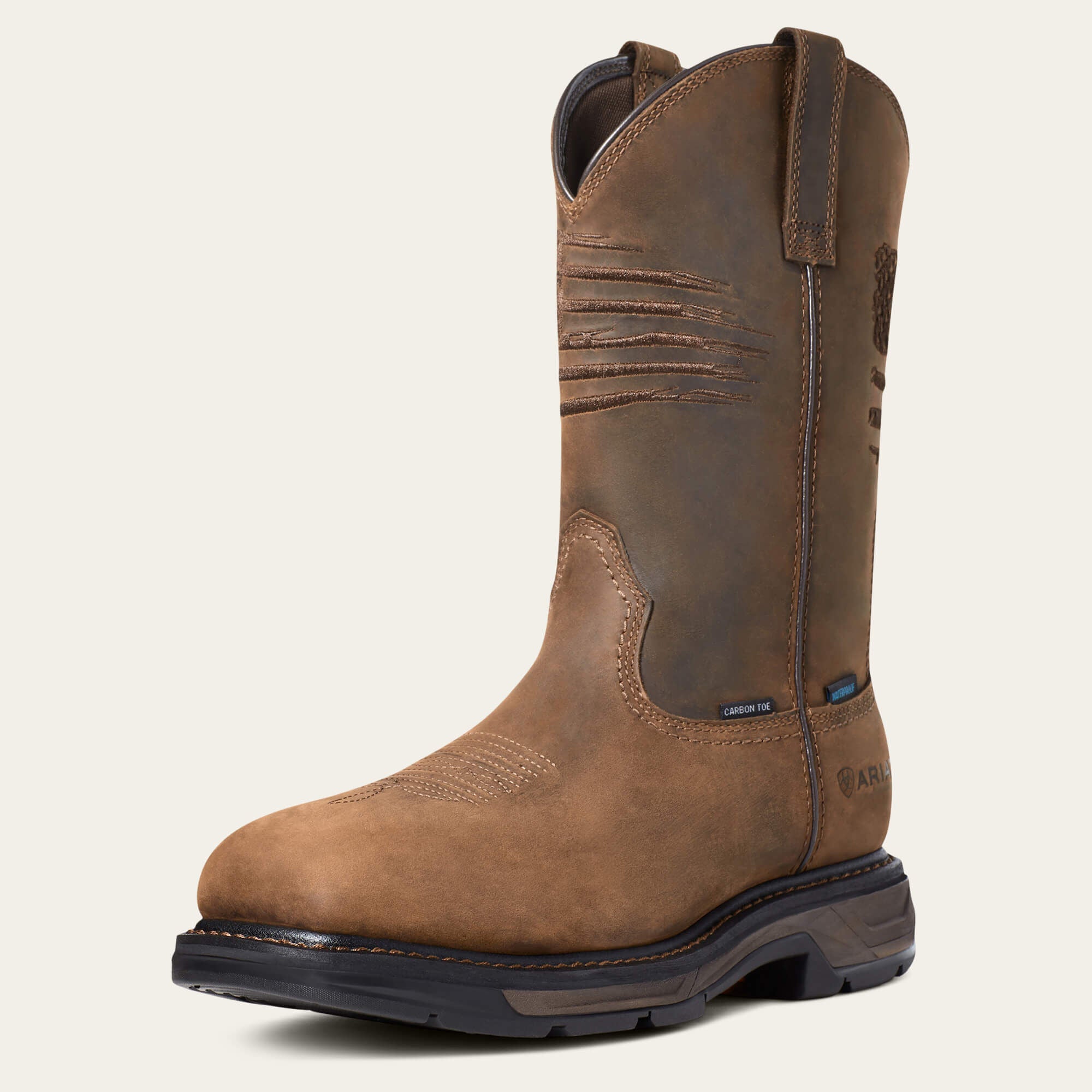 WorkHog XT Patriot Waterproof Carbon Toe Work Boot Men - DISTRESSED BROWN