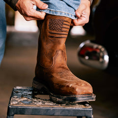 WorkHog XT Patriot Waterproof Carbon Toe Work Boot Men - DISTRESSED BROWN