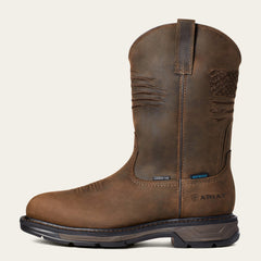 WorkHog XT Patriot Waterproof Carbon Toe Work Boot Men - DISTRESSED BROWN