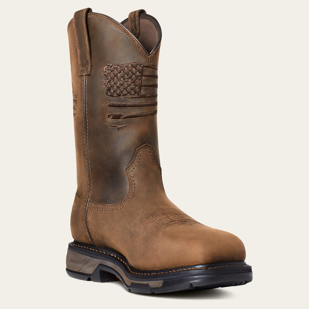WorkHog XT Patriot Waterproof Carbon Toe Work Boot Men - DISTRESSED BROWN