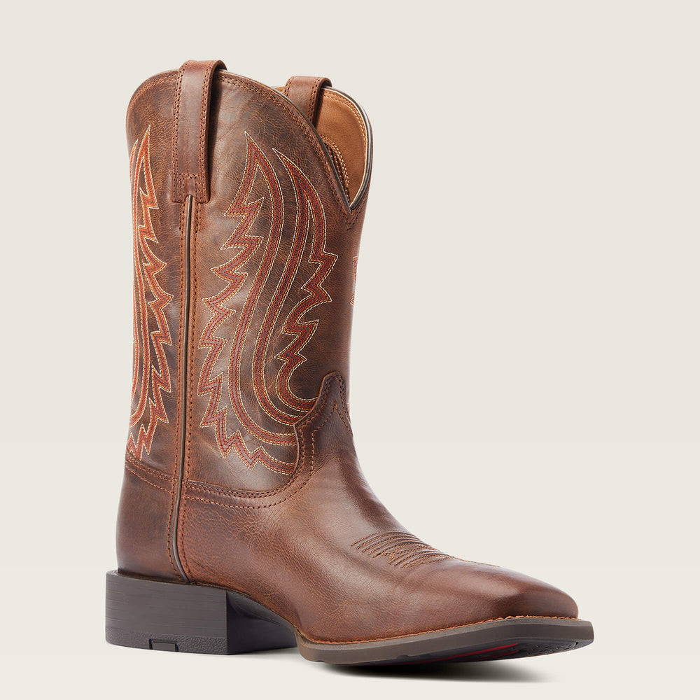 Sport Big Country Wide Square Toe Cowboy Boot Men - ALMOND BUFF