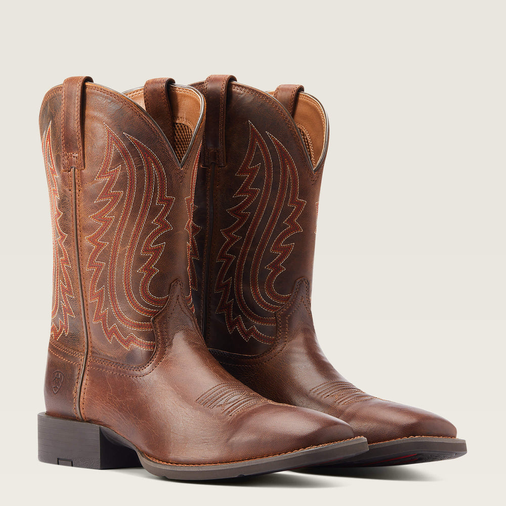 Sport Big Country Wide Square Toe Cowboy Boot Men - ALMOND BUFF