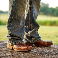 Midtown Rambler Square Toe Chelsea Boot Men - BARN BROWN