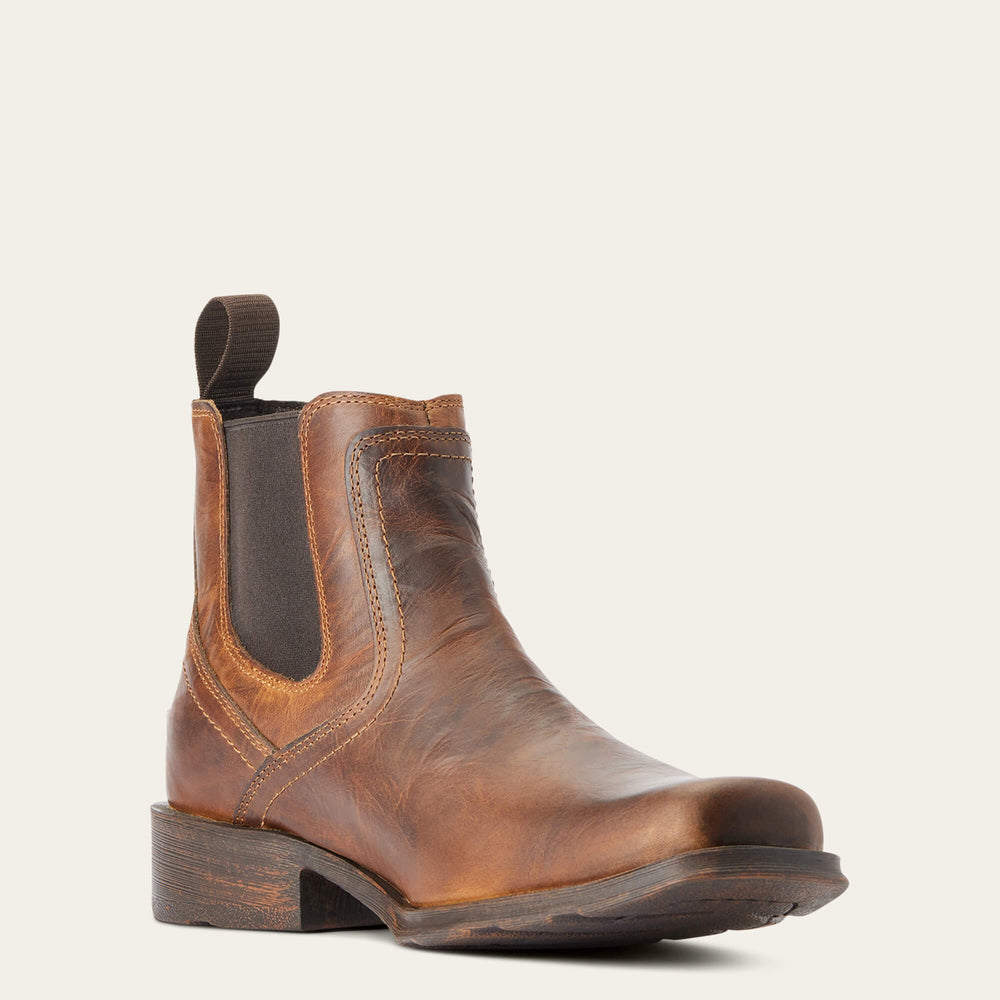 Midtown Rambler Square Toe Chelsea Boot Men - BARN BROWN