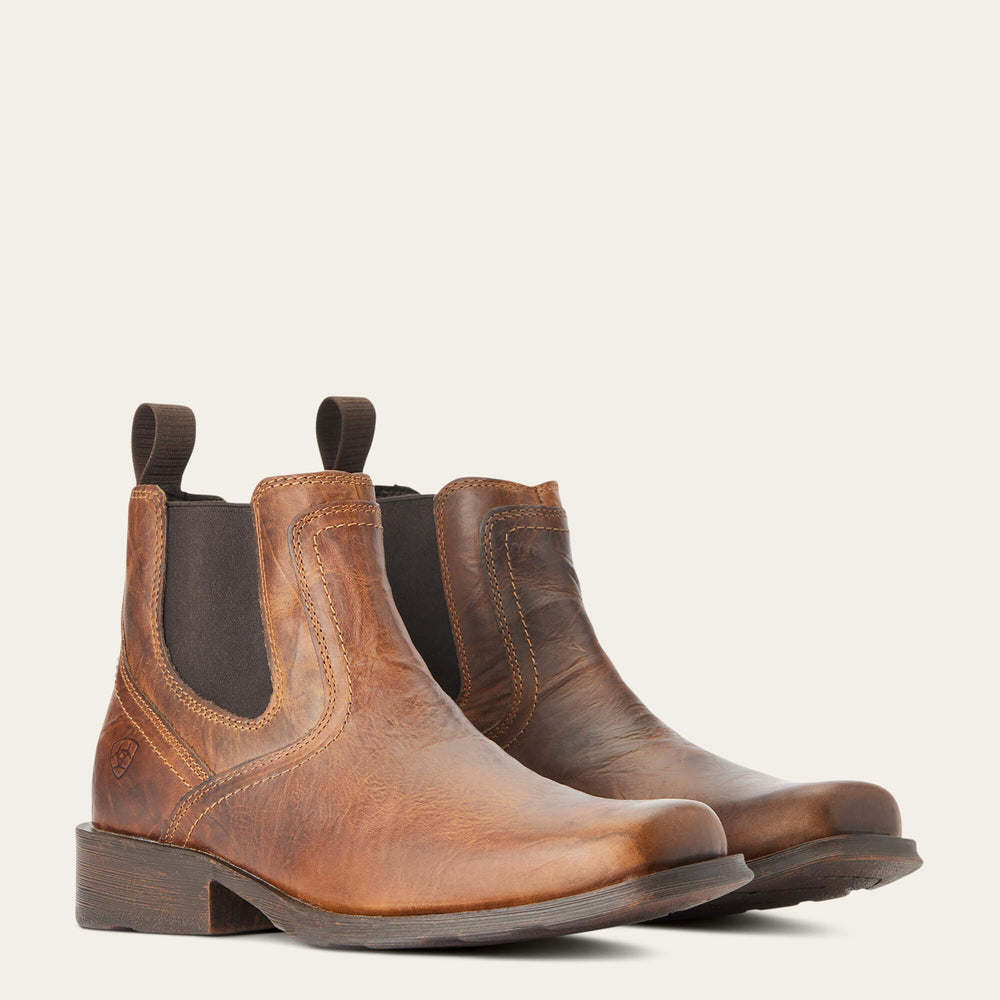 Midtown Rambler Square Toe Chelsea Boot Men - BARN BROWN