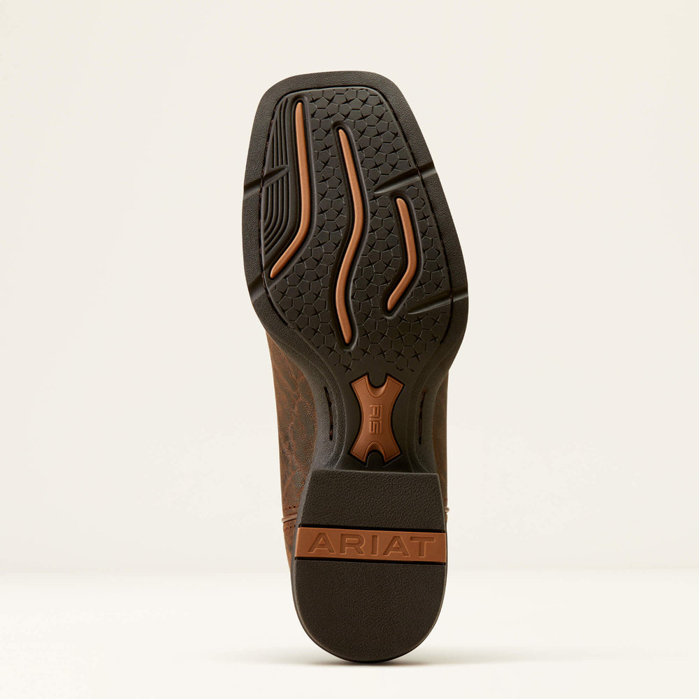 Sport Big Country Wide Square Toe Cowboy Boot Men - MAHOGANY ELEPHANT PRINT/FOREST GREEN