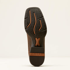 Sport Big Country Wide Square Toe Cowboy Boot Men - MAHOGANY ELEPHANT PRINT/FOREST GREEN