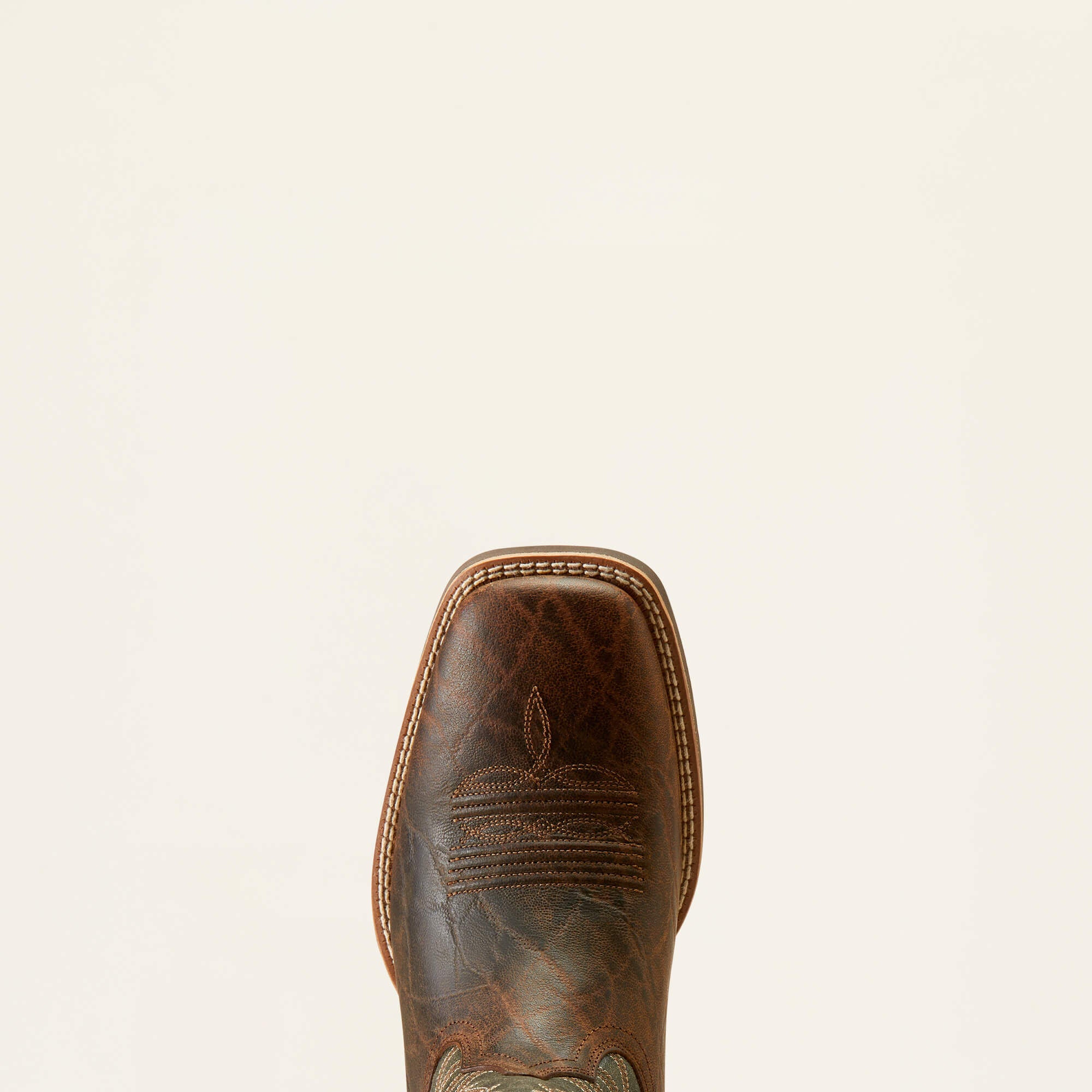 Sport Big Country Wide Square Toe Cowboy Boot Men - MAHOGANY ELEPHANT PRINT/FOREST GREEN