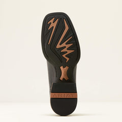 Ricochet Wide Square Toe Cowboy Boot Men - BLACK CARBON