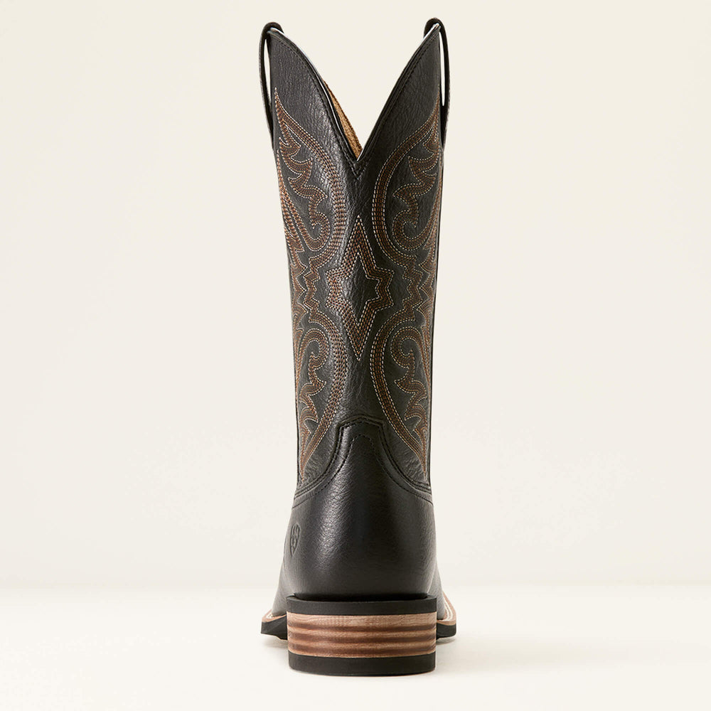Ricochet Wide Square Toe Cowboy Boot Men - BLACK CARBON