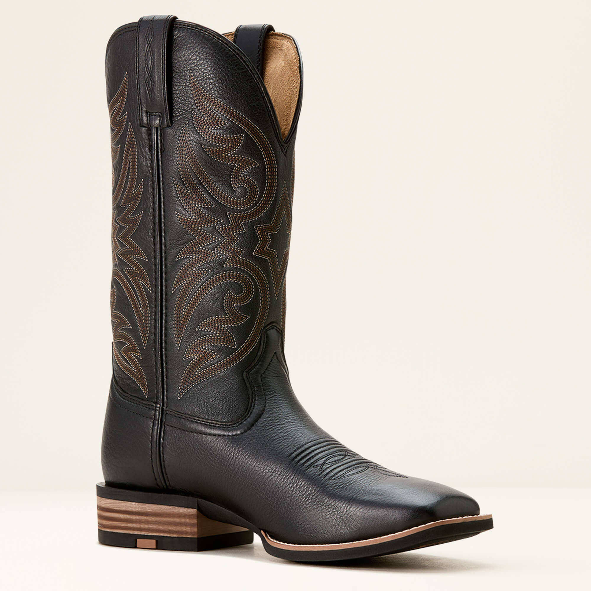 Ricochet Wide Square Toe Cowboy Boot Men - BLACK CARBON