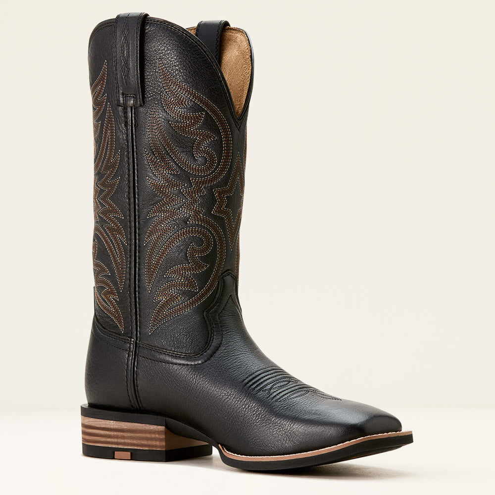 Ricochet Wide Square Toe Cowboy Boot Men - BLACK CARBON