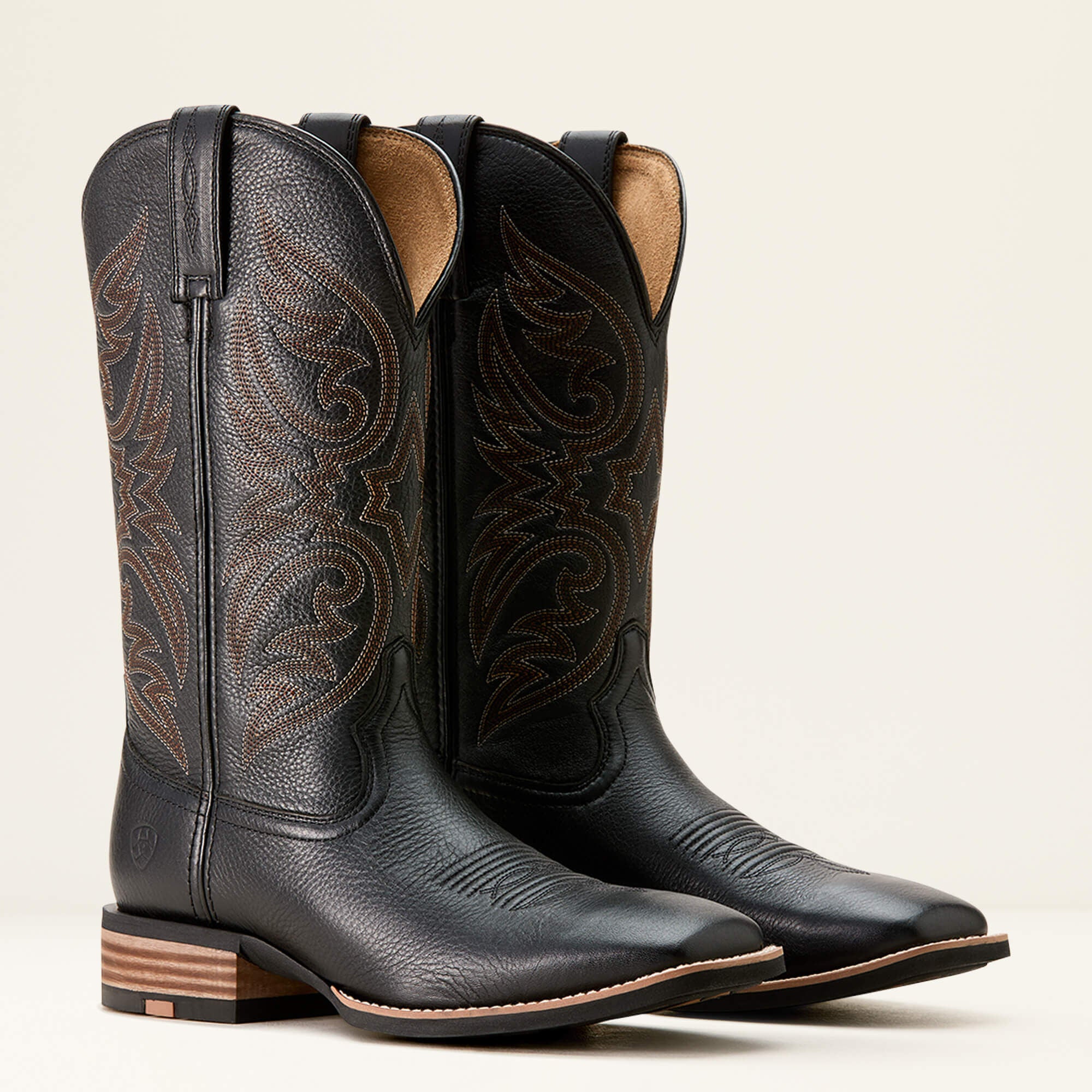 Ricochet Wide Square Toe Cowboy Boot Men - BLACK CARBON