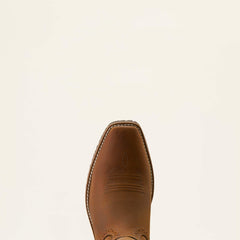 Hybrid Roughstock Square Toe Cowboy Boot Men - DISTRESSED BROWN