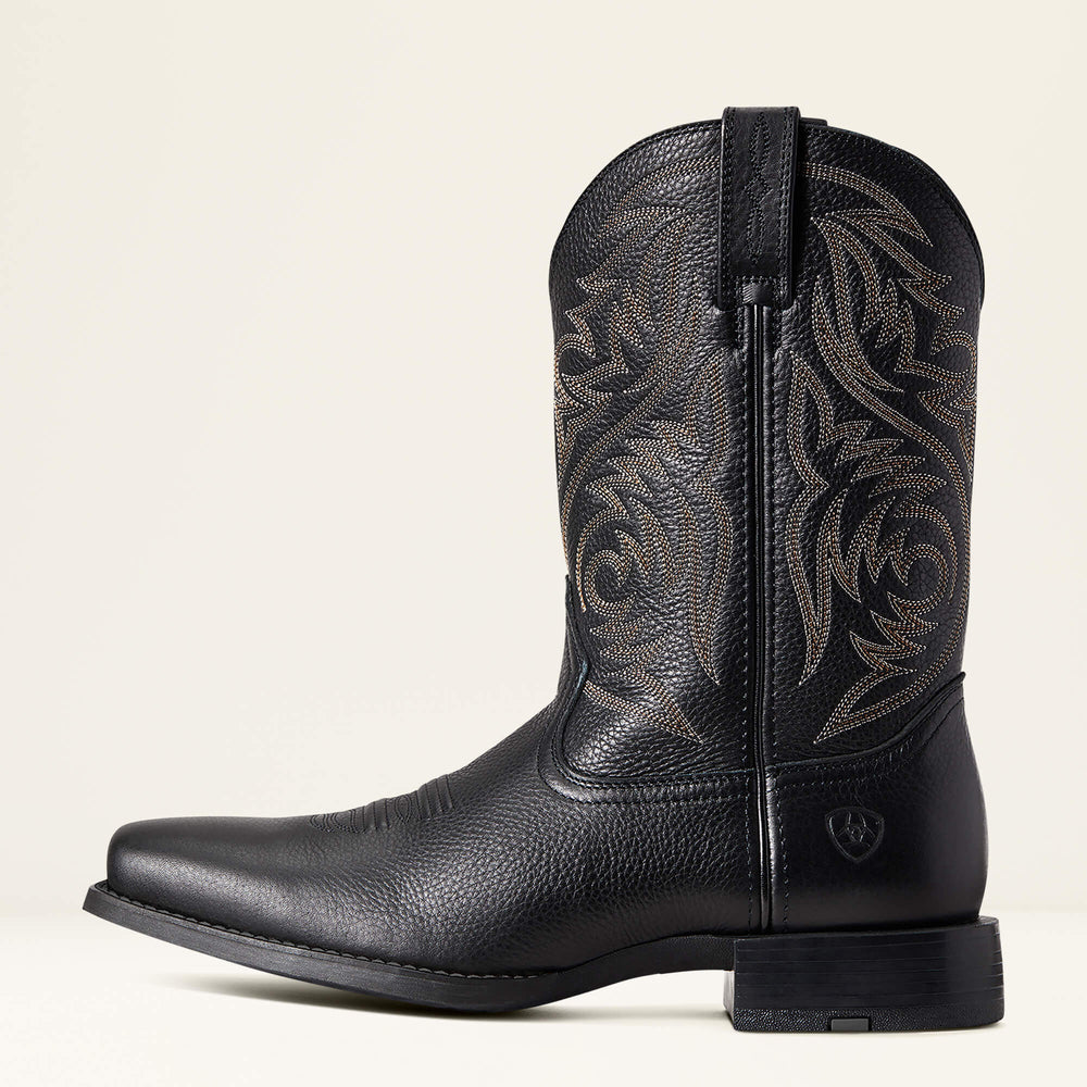 Sport Herdsman Western Boot Men - BLACK DEERTAN