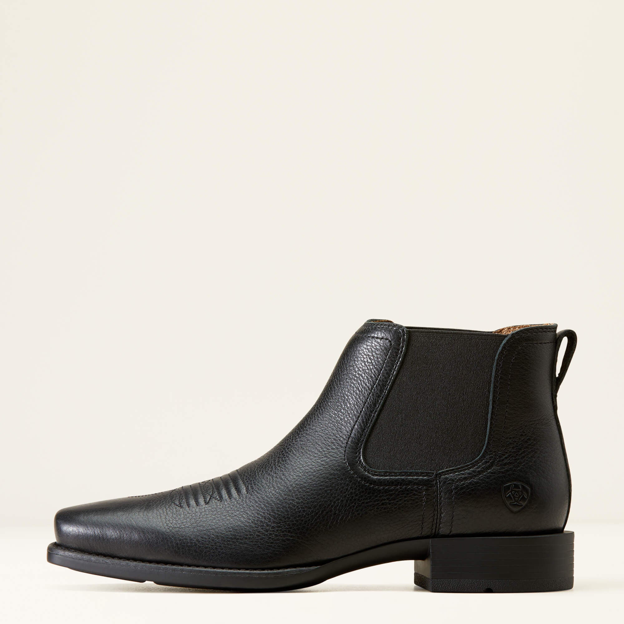 Booker Ultra Square Toe Western Boot Men - BLACK DEERTAN