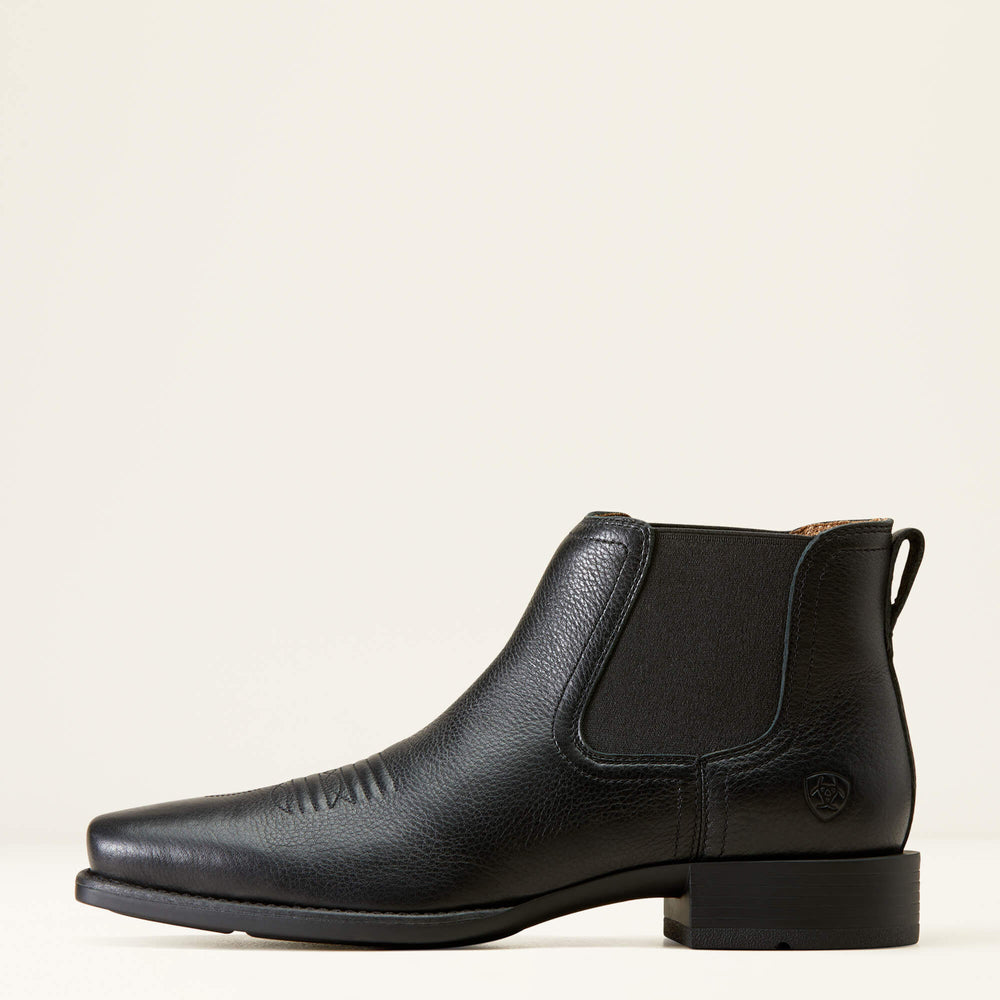 Booker Ultra Square Toe Western Boot Men - BLACK DEERTAN