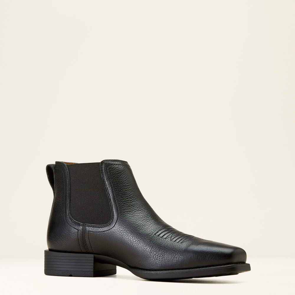 Booker Ultra Square Toe Western Boot Men - BLACK DEERTAN
