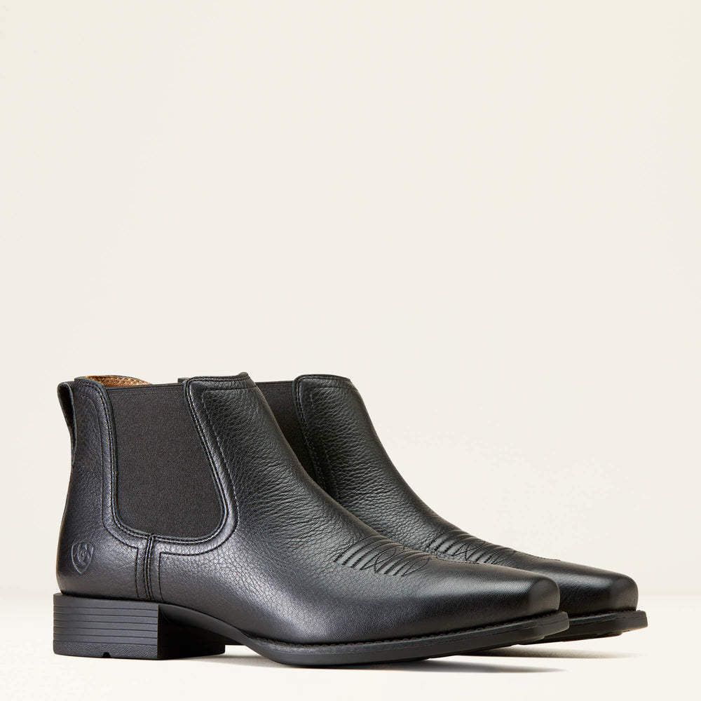 Booker Ultra Square Toe Western Boot Men - BLACK DEERTAN