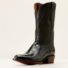 Bench Made James Western Boot Men - BLACK AMERICAN ALLIGATOR