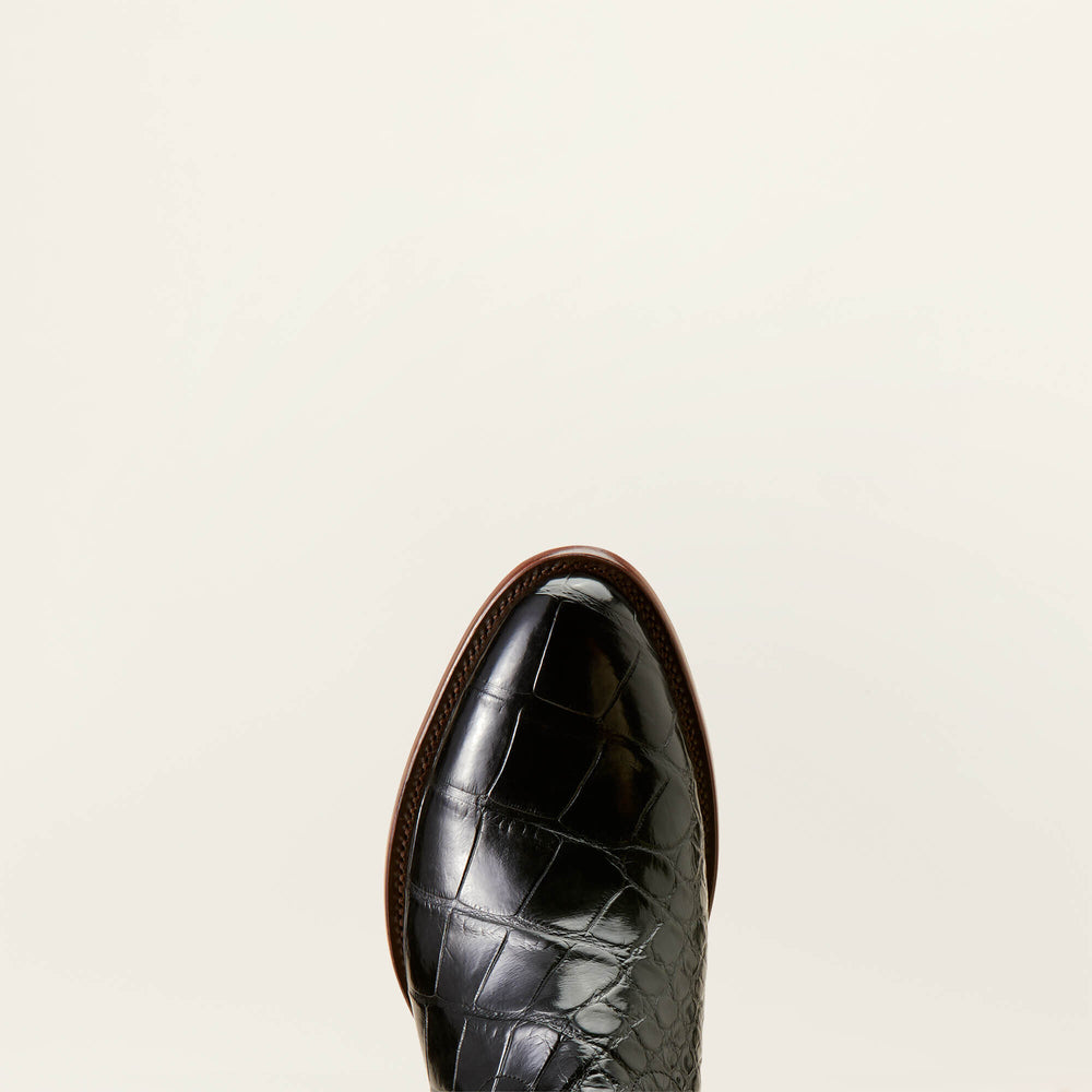 Bench Made James Western Boot Men - BLACK AMERICAN ALLIGATOR