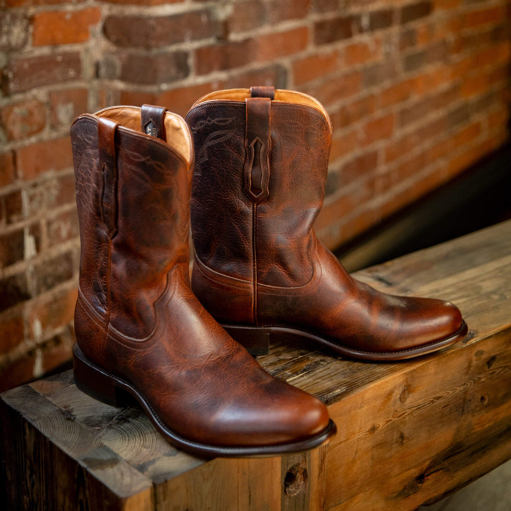 Bench Made Clanton Western Boot Men - SADDLE BROWN BISON
