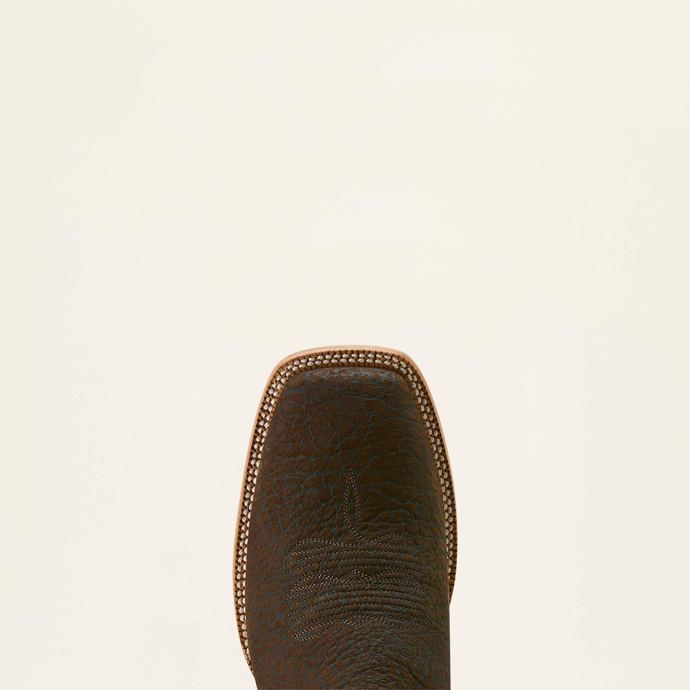 Gold Point Wide Square Toe Cowboy Boot Men - CHOCOLATE BISON/LOCO BROWN