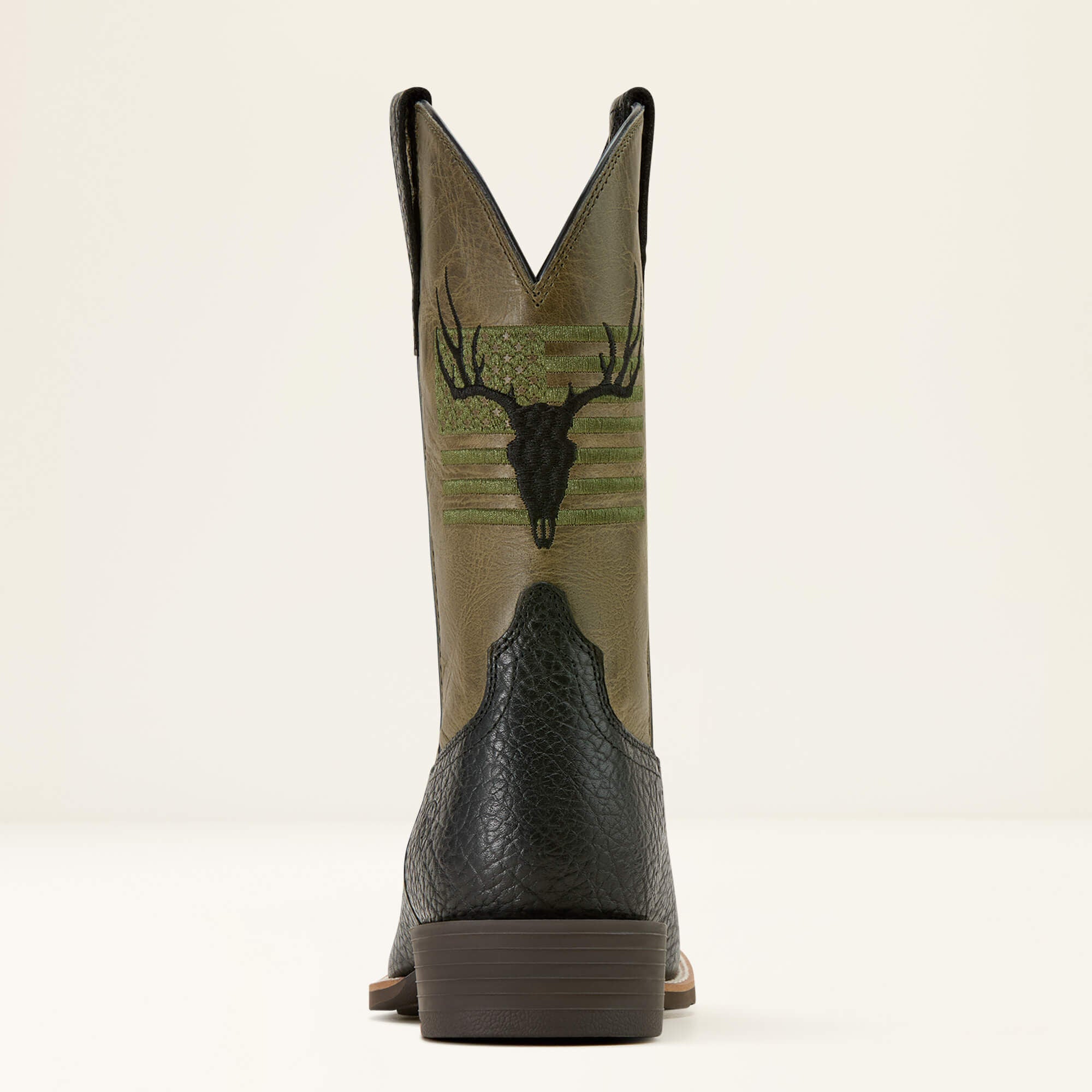 Sport Antlers Cowboy Boot Men - BLACK ADOBE/FOUR LEAF CLOVER