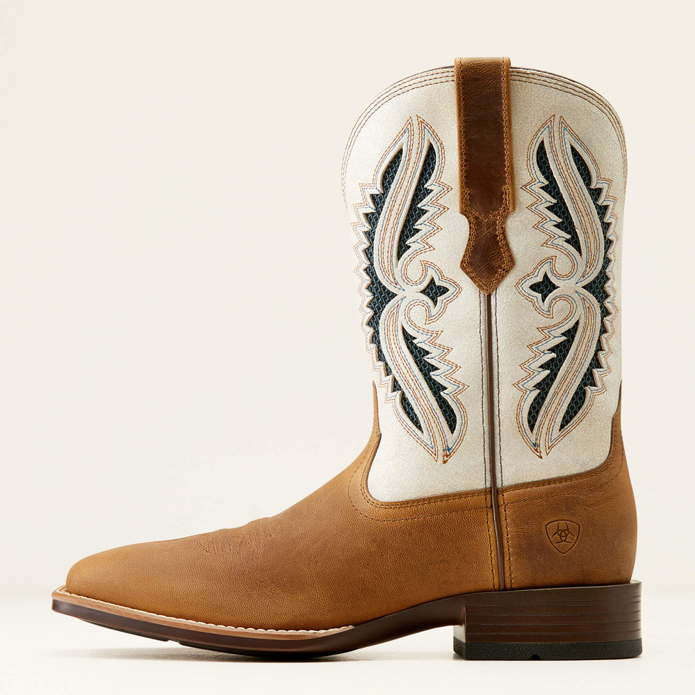 Rowder VentTEK 360 Wide Square Toe Cowboy Boot Men - MARBLED TAN/WHITE