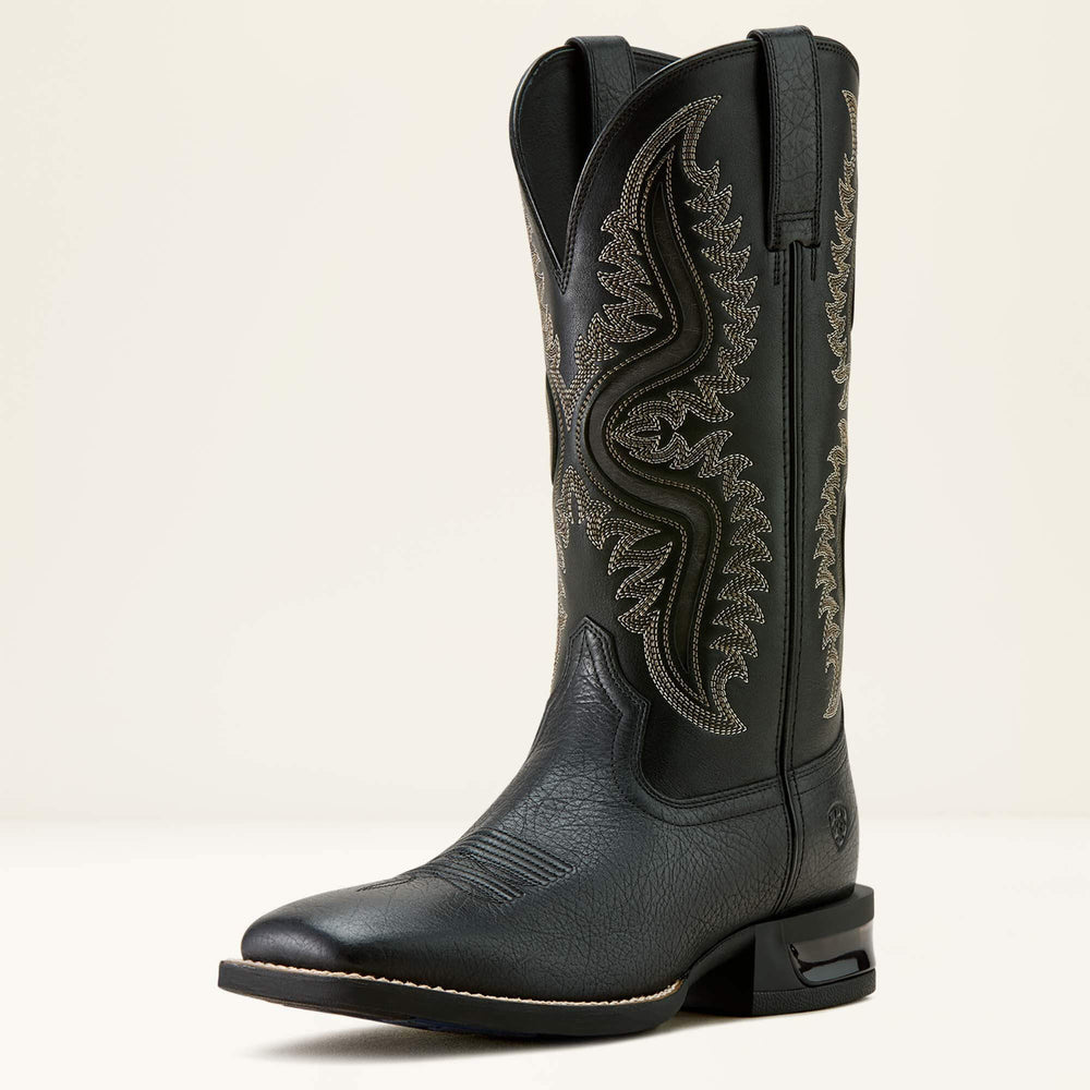 Captivate Wide Square Toe Cowboy Boot Men - BLACK OUT/SUPPLE BLACK