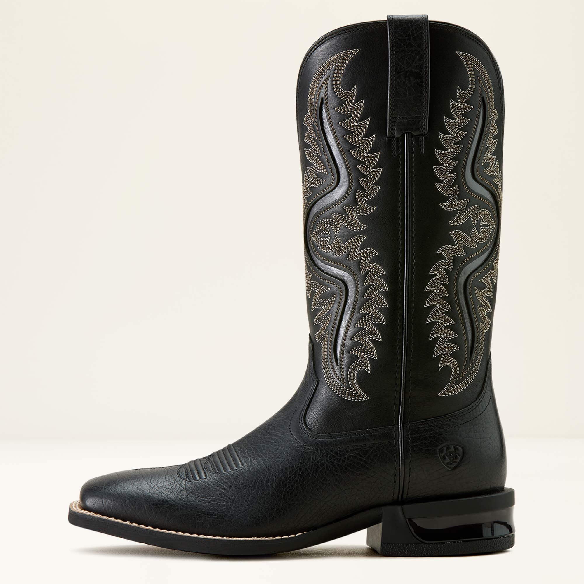 Captivate Wide Square Toe Cowboy Boot Men - BLACK OUT/SUPPLE BLACK