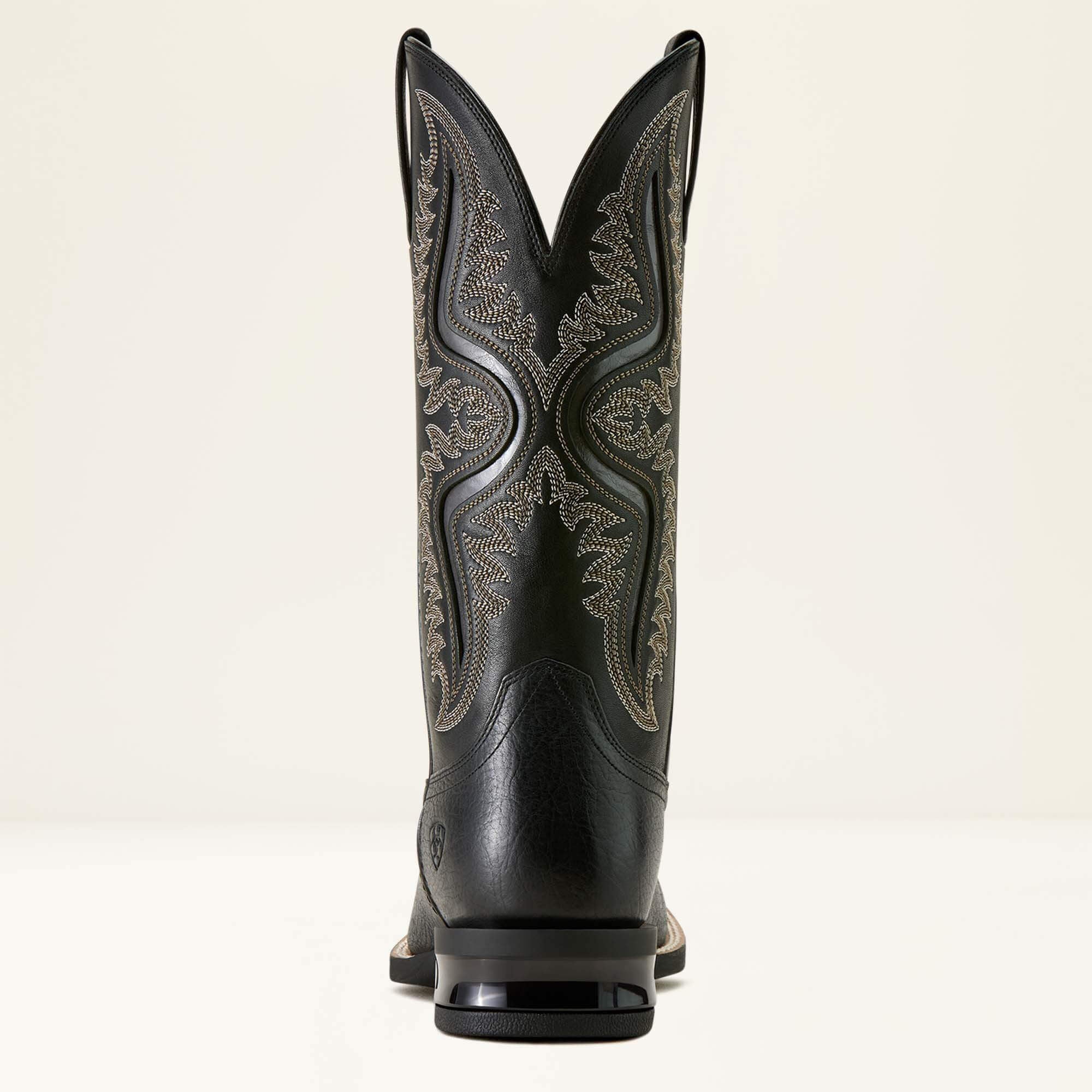 Captivate Wide Square Toe Cowboy Boot Men - BLACK OUT/SUPPLE BLACK