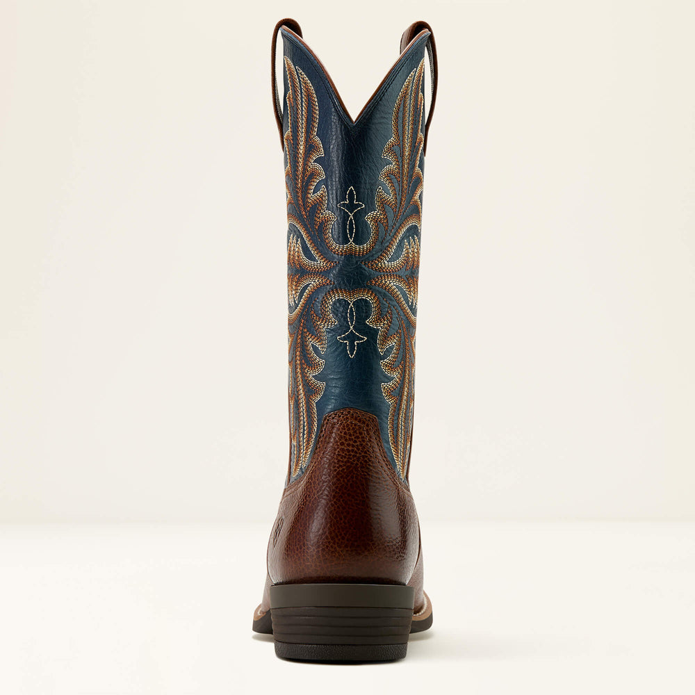 Hustler Cowboy Boot Men - BEASTY BROWN/PACIFIC BLUE