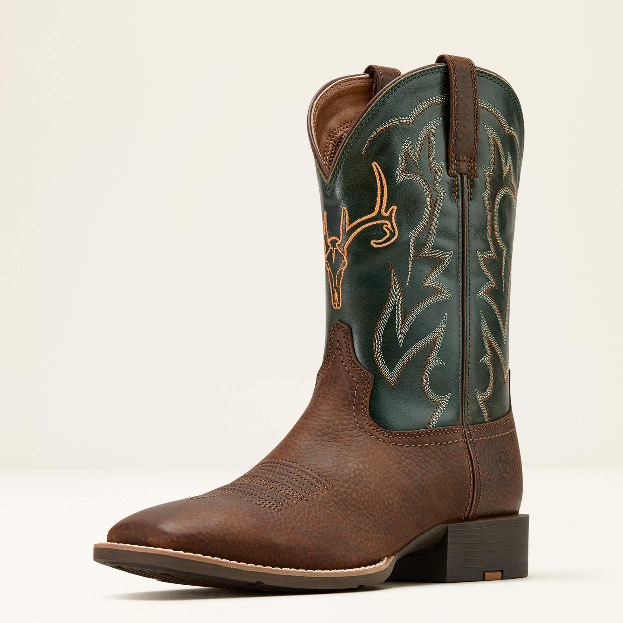 Sport Outdoor Cowboy Boot Men - BROWN OILED ROWDY/TACK GREEN