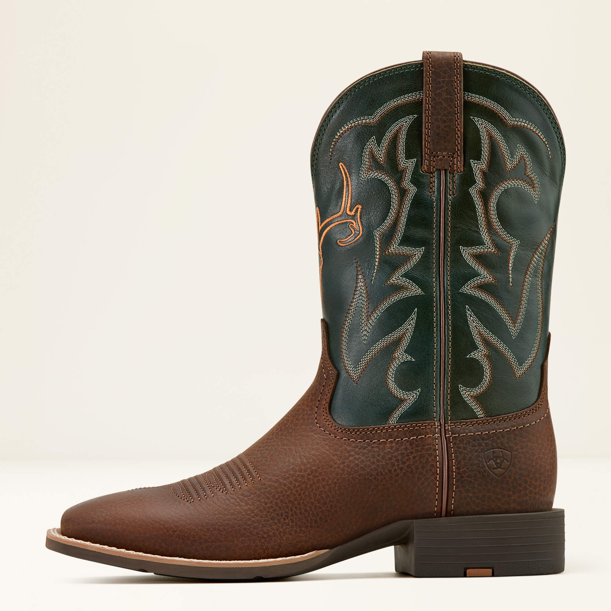 Sport Outdoor Cowboy Boot Men - BROWN OILED ROWDY/TACK GREEN