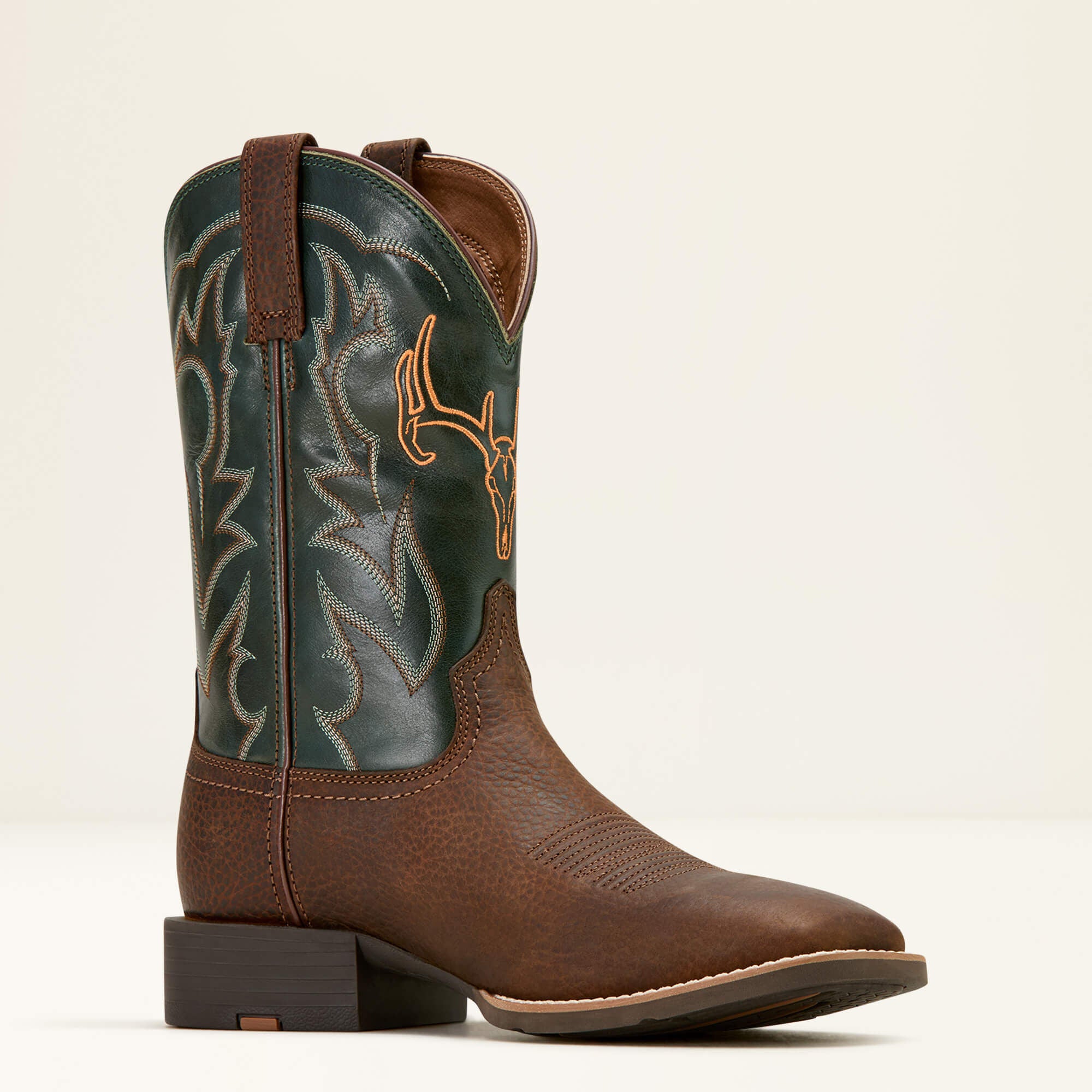 Sport Outdoor Cowboy Boot Men - BROWN OILED ROWDY/TACK GREEN
