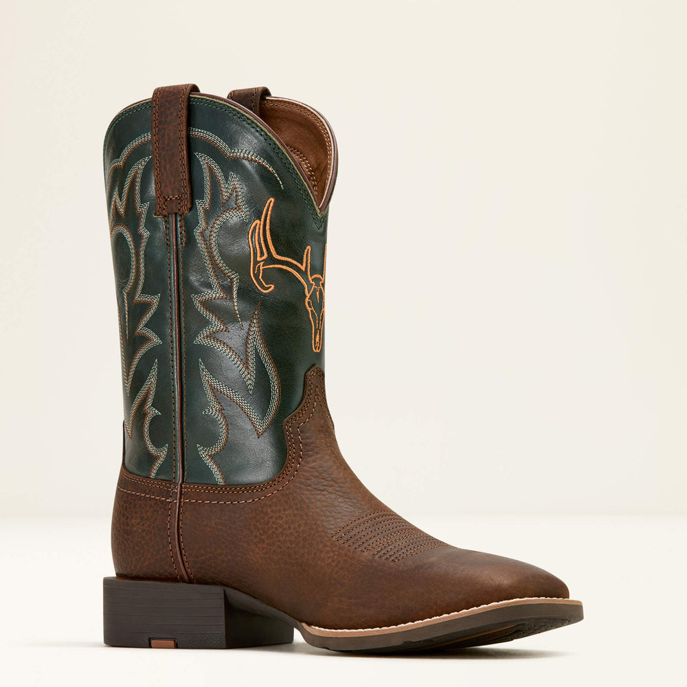 Sport Outdoor Cowboy Boot Men - BROWN OILED ROWDY/TACK GREEN