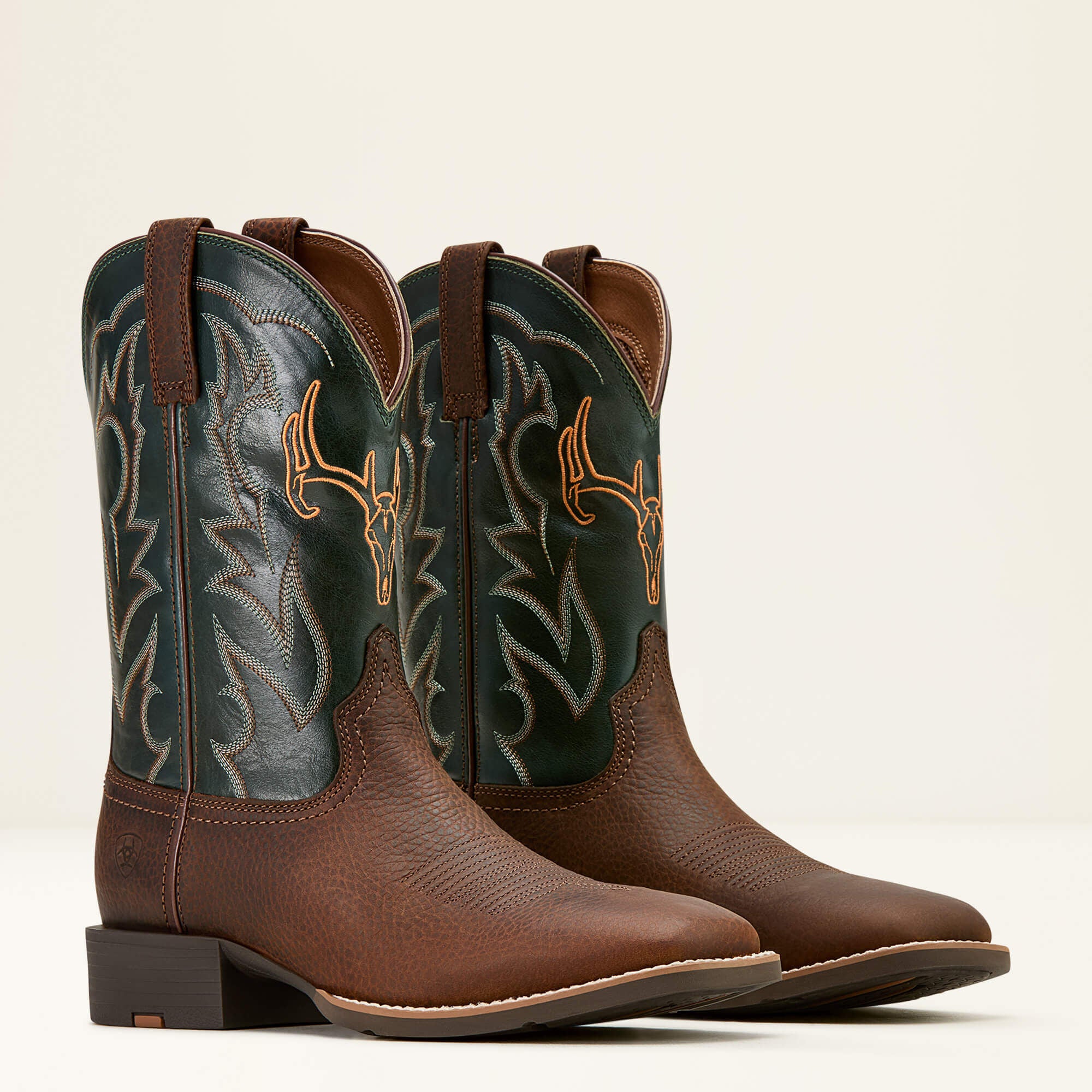 Sport Outdoor Cowboy Boot Men - BROWN OILED ROWDY/TACK GREEN