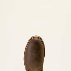 Hybrid Rancher Waterproof U Toe Cowboy Boot Men - DISTRESSED BROWN