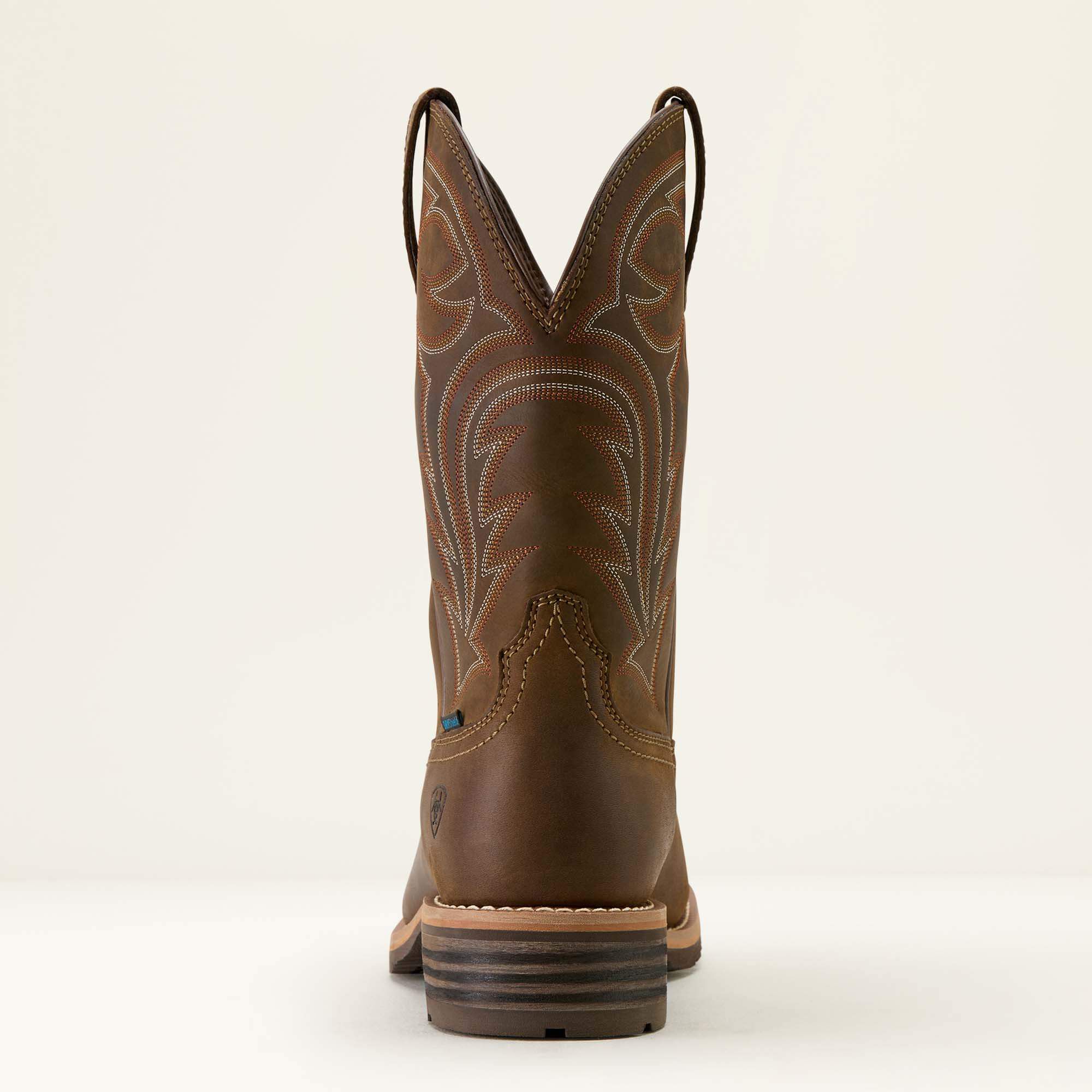 Hybrid Rancher Waterproof U Toe Cowboy Boot Men - DISTRESSED BROWN