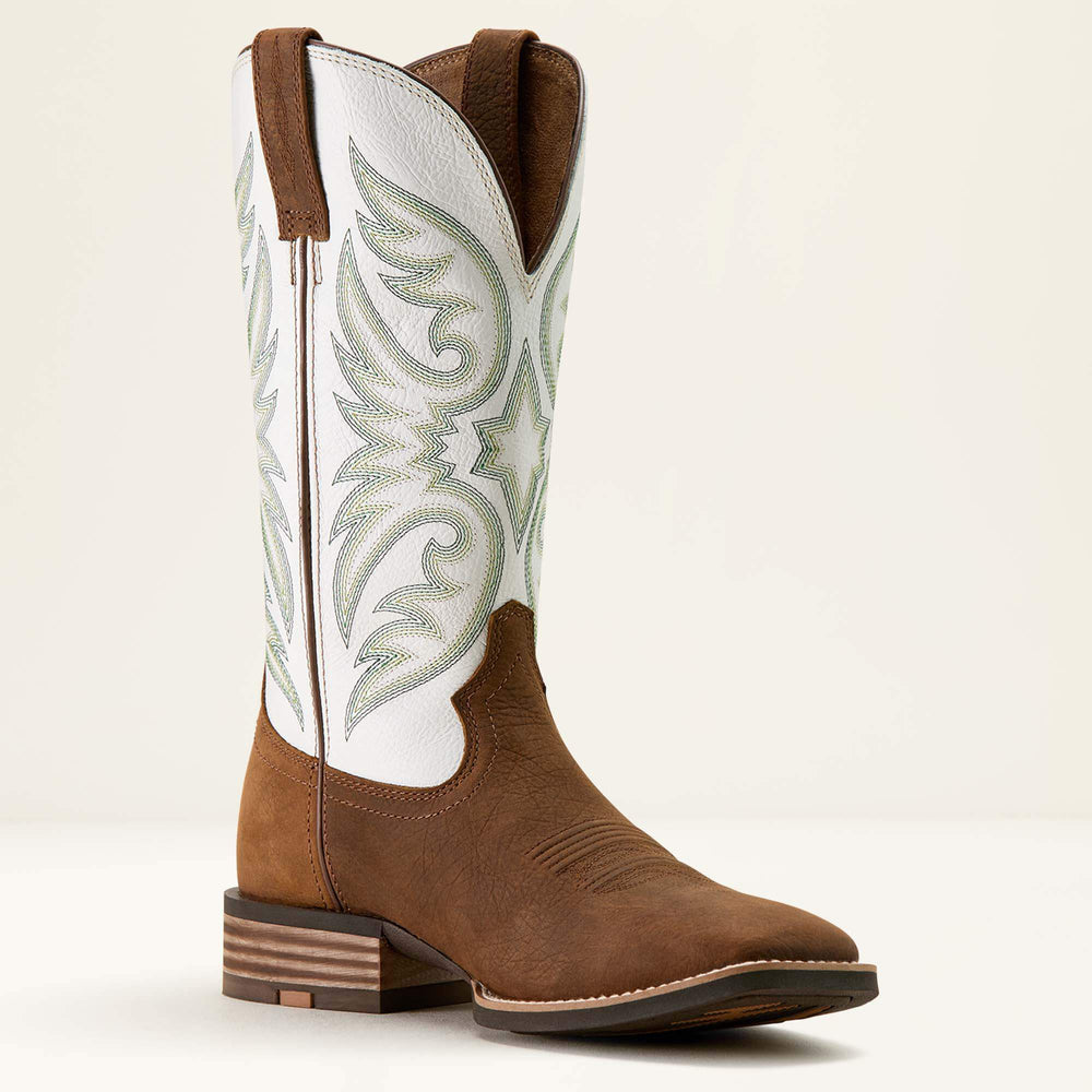 Ricochet Wide Square Toe Cowboy Boot Men - MUSTANG BROWN/SMOKEY CREAM